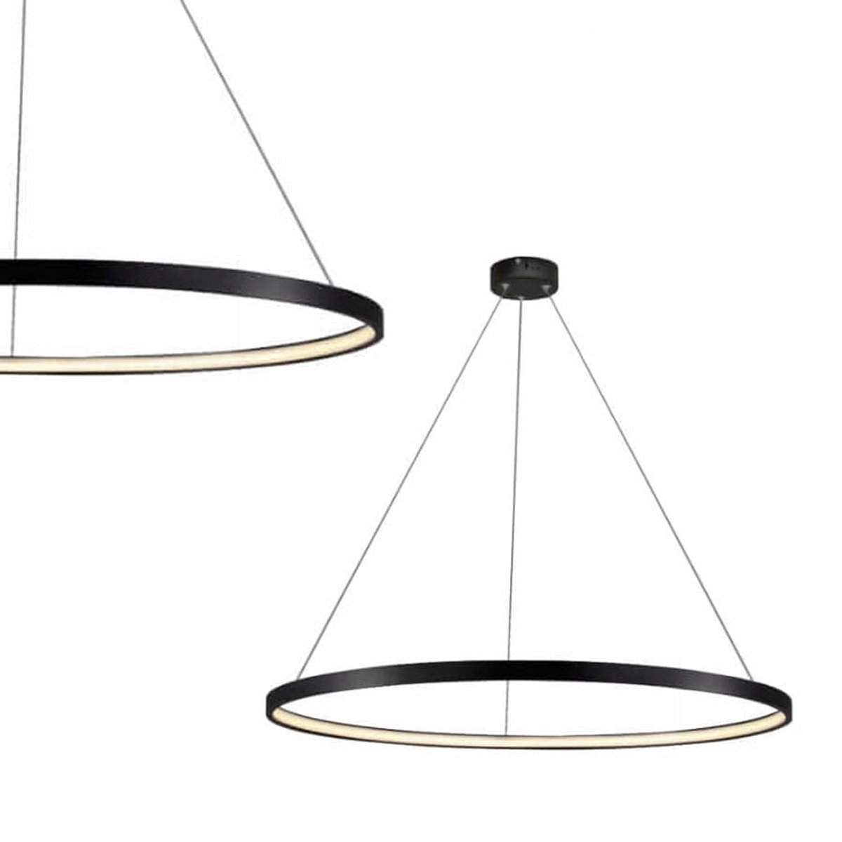 Ring LED Hanglamp 4000K 24W Zwart Modern Design
