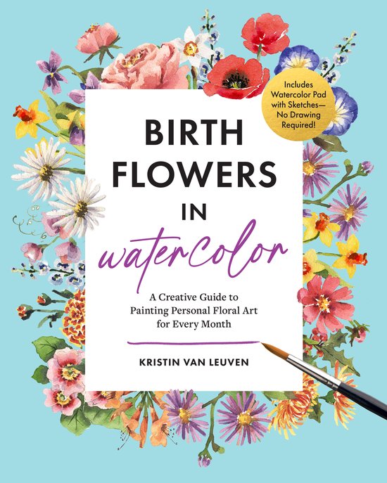 Birth Flowers in Watercolor - cover