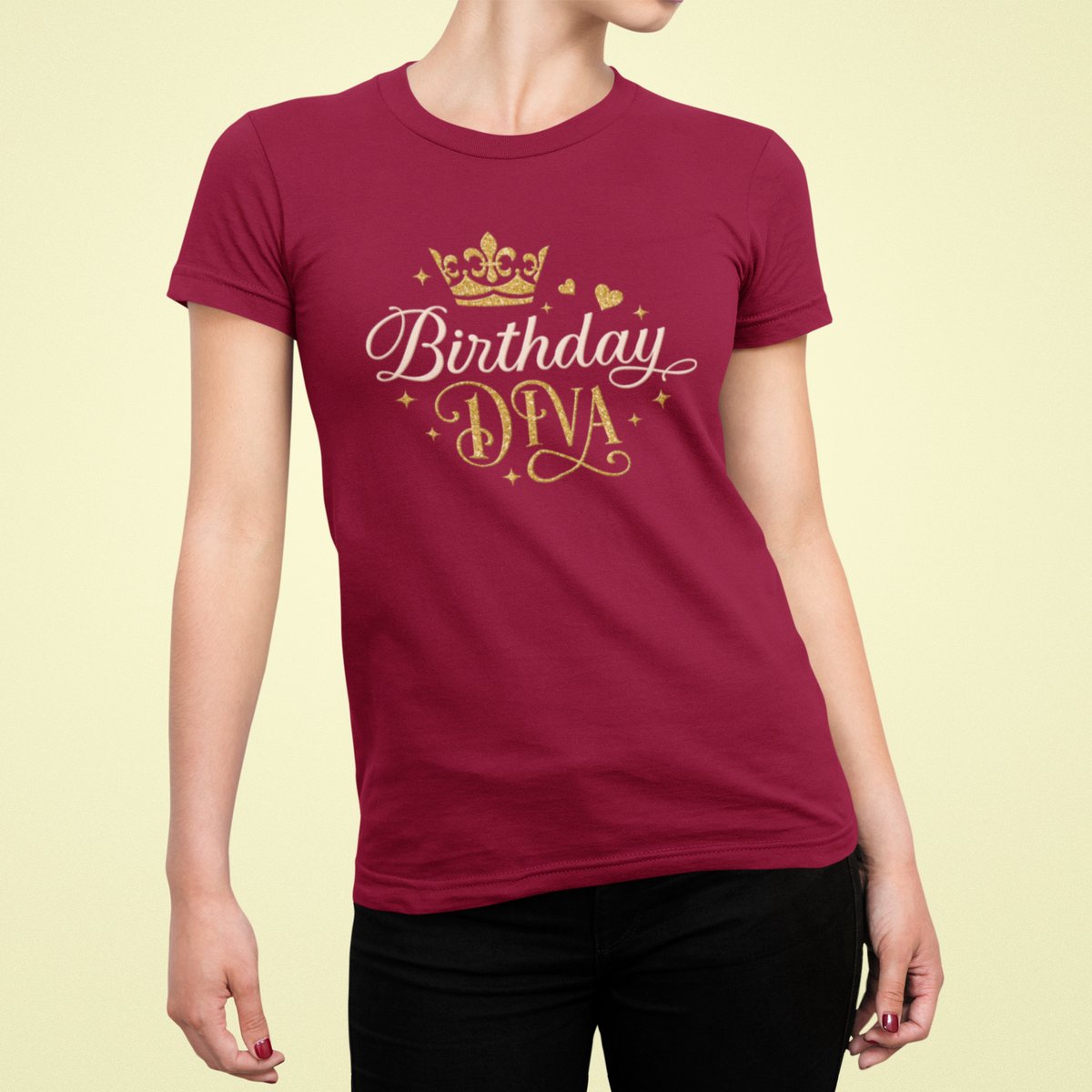 Birthday Diva - Verjaardag T-shirt Rood - Grappig T-shirt - Maat XL - Verjaardag Cadeau Vrouwen - Limited Edition