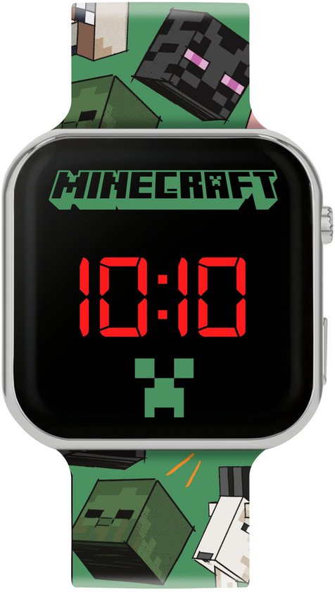 Minecraft LED Horloge met Karakterprint