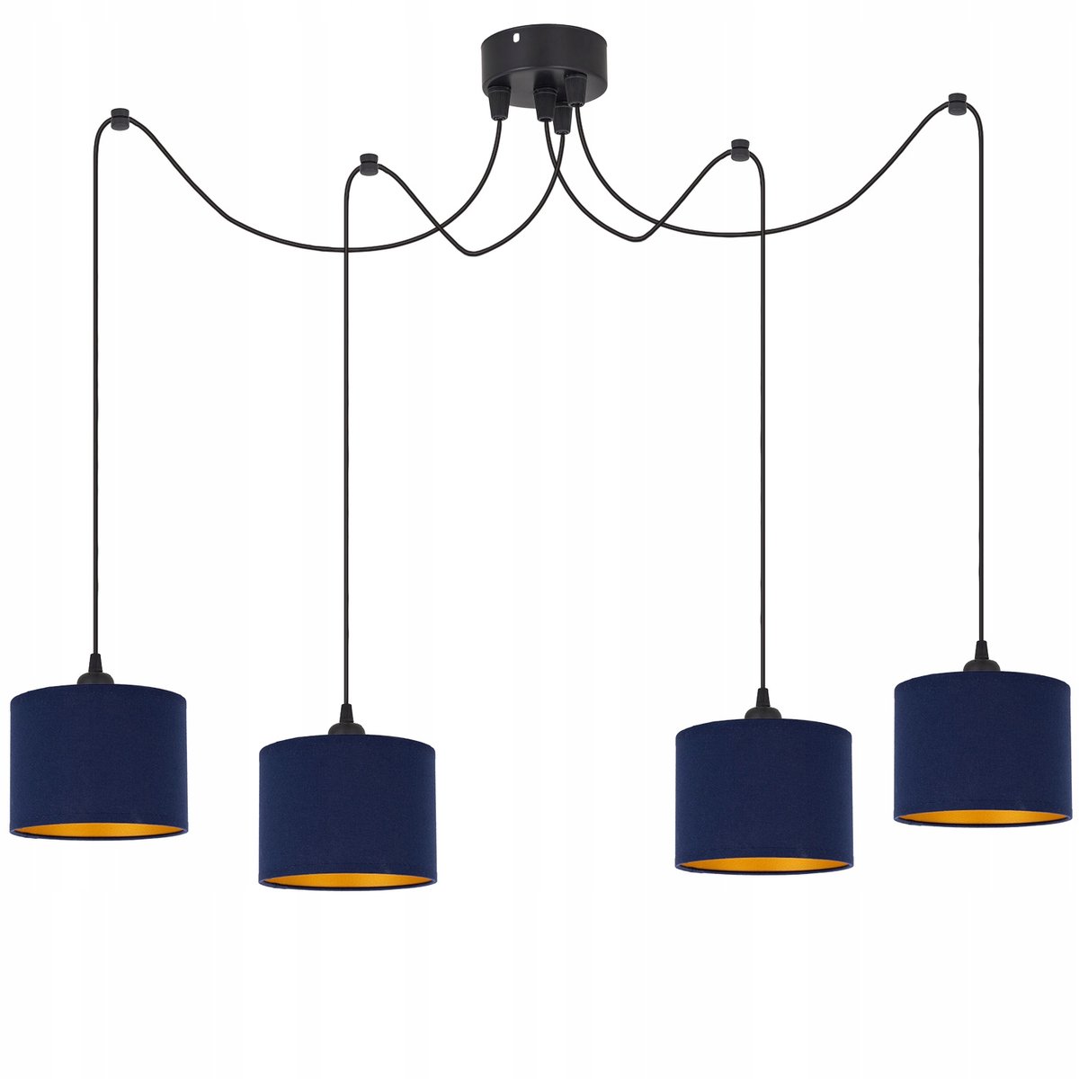 Hanglamp PAJĄK LOFT mini - Blauw/Goud - Stijlvol en Modern
