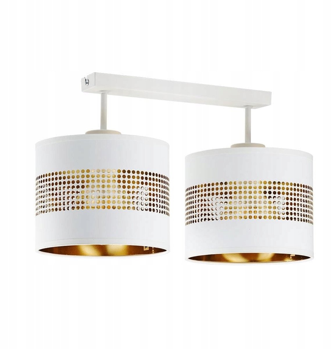 TK Lighting Tago Plafondlamp 2x15W Wit Goud