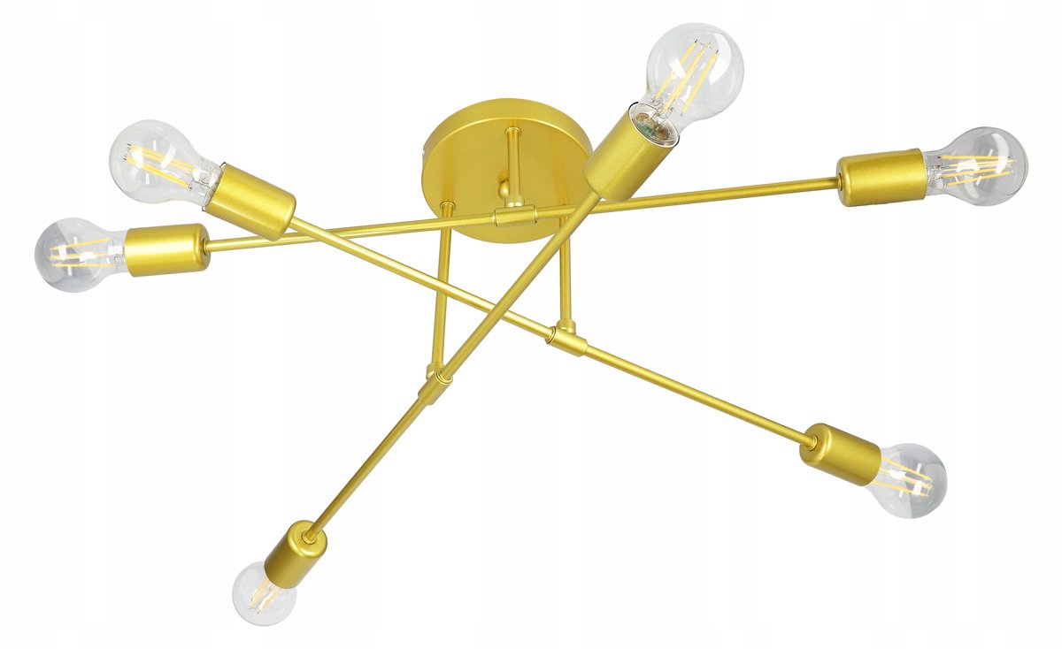 Gouden LED Hanglamp E27 6-lichts Loft Stijl Woonkamer