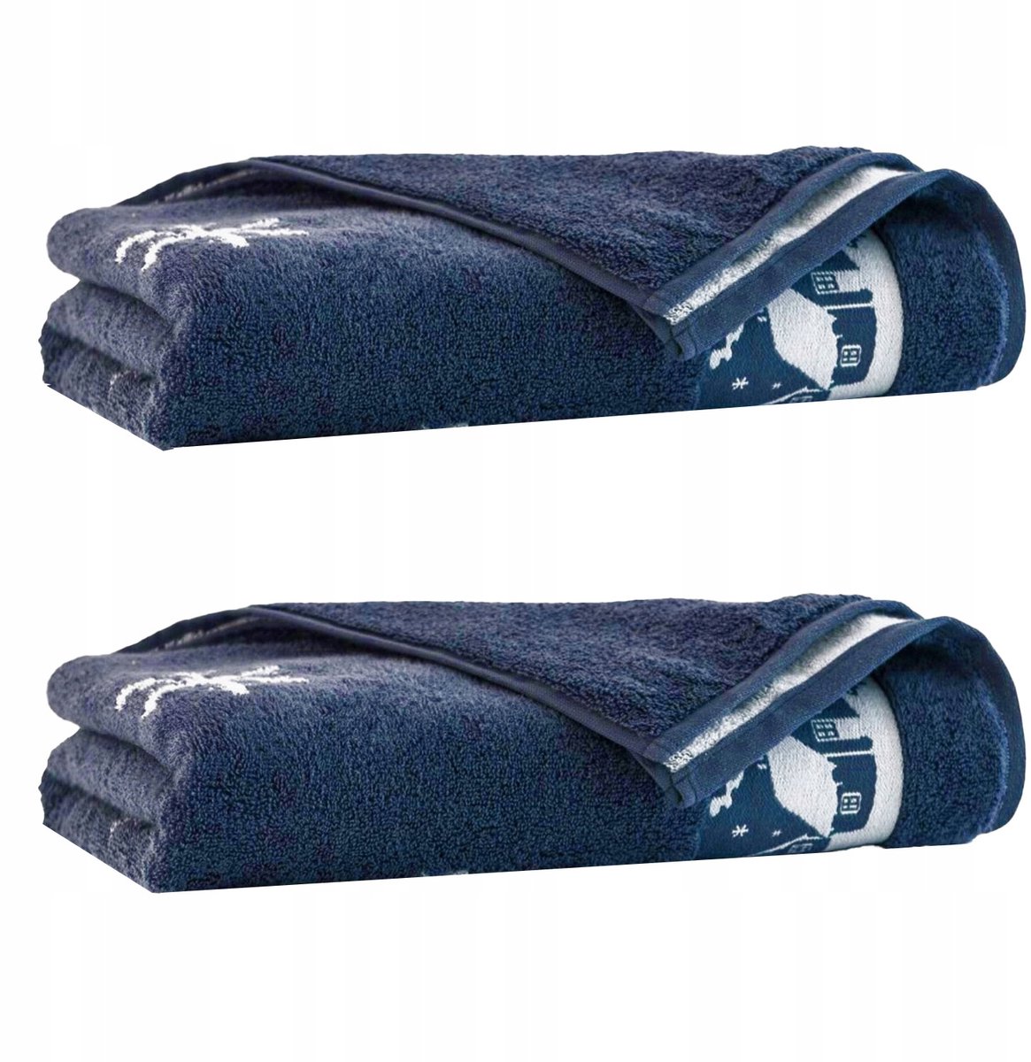 Luxe Egyptische Katoenen Handdoeken Set Aspen Marineblauw 50x90 & 70x140