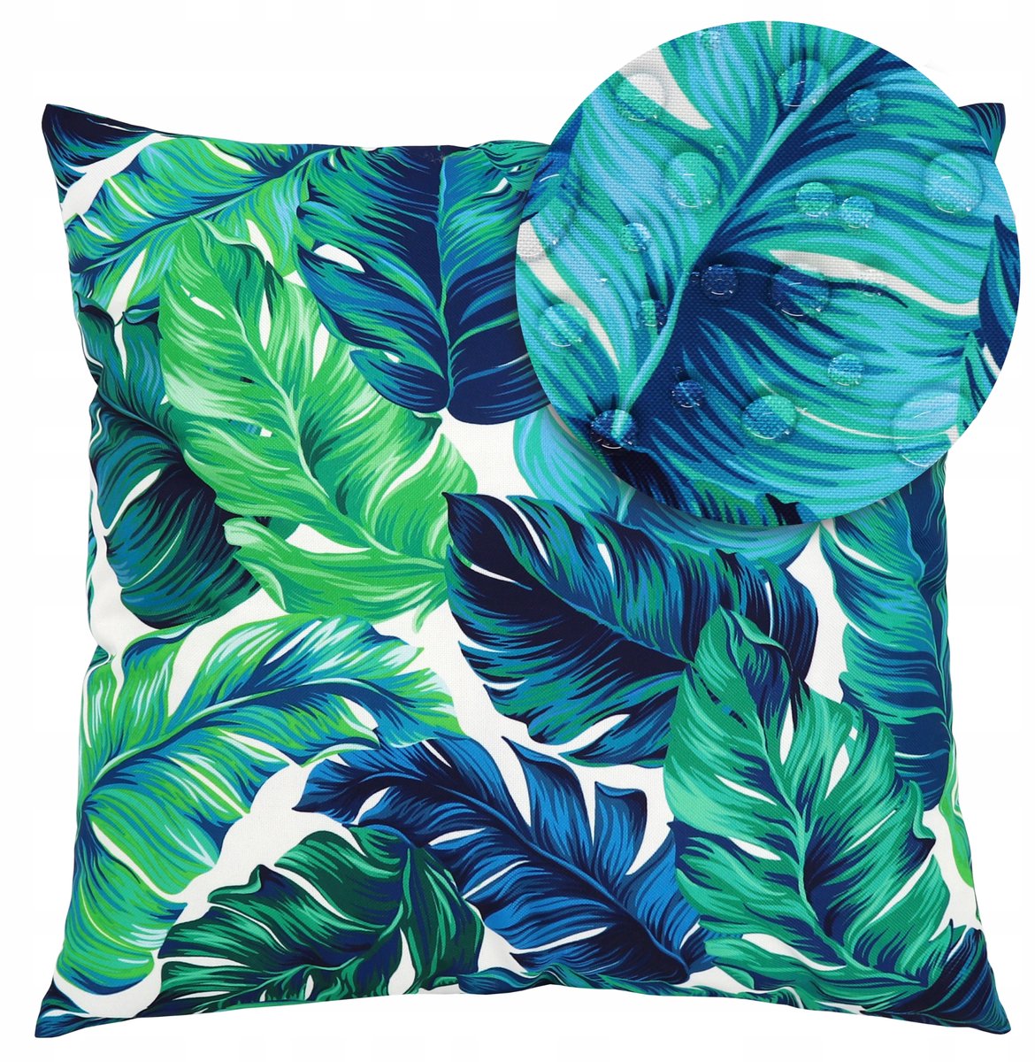 Waterdichte Tuinkussenhoes 45x45cm Tropical Bladers UV-bestendig