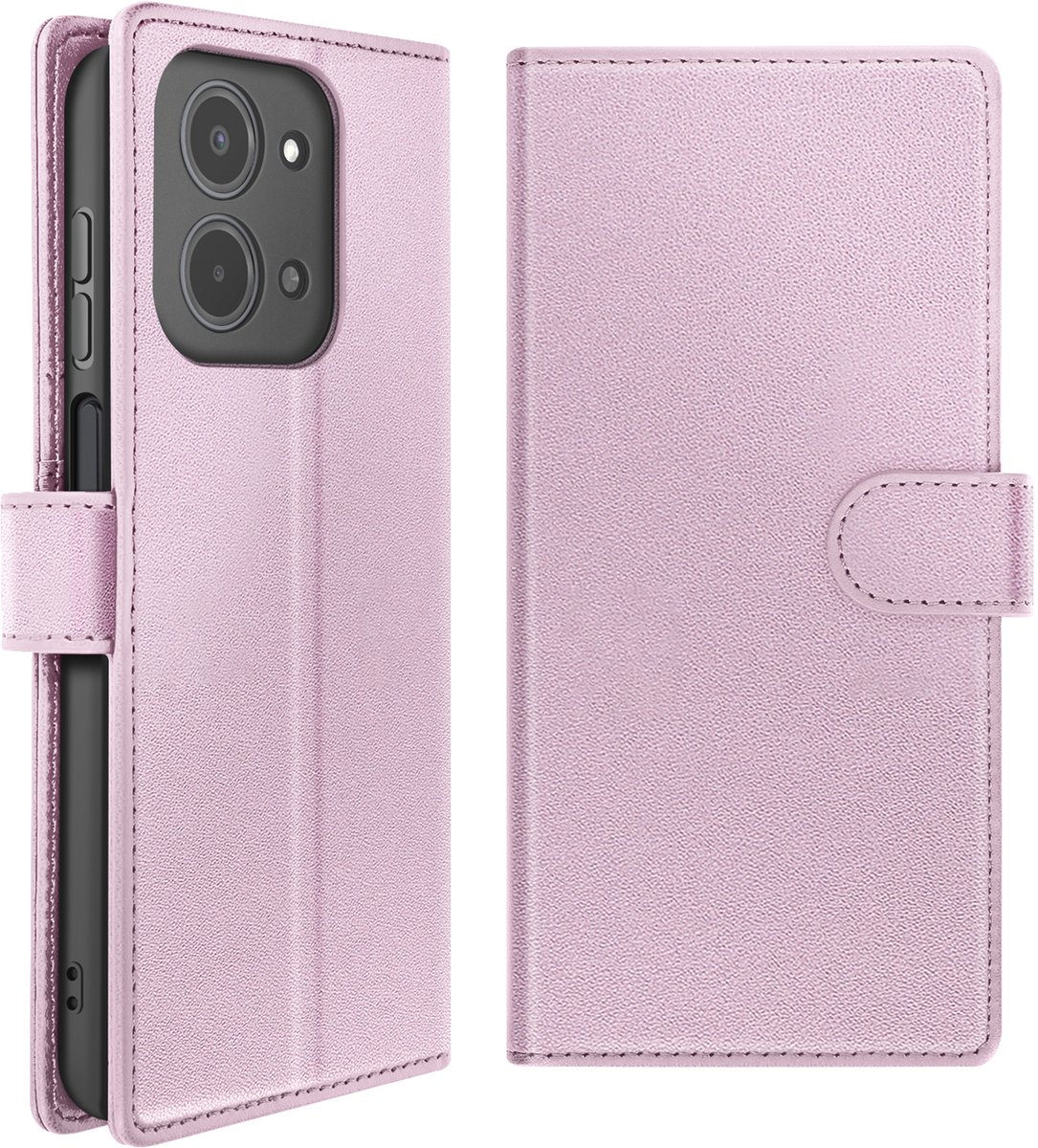 Mayaxess, Portemonnee 2-in-1 voor Redmi 15C met Afneembare Hoes, Champagneroze