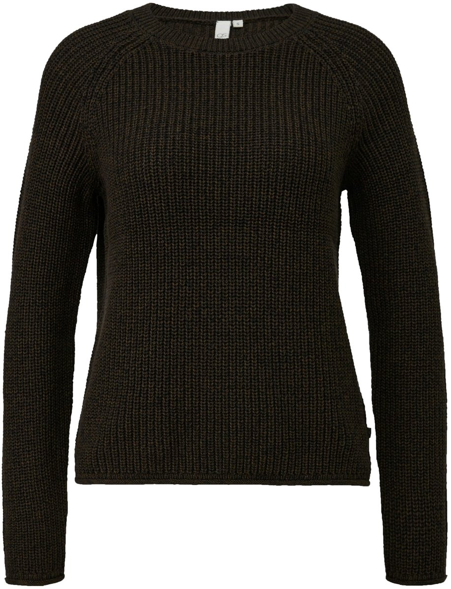 Q/S designed by - Dames pull - Maat M - Vrouwen - ZWART - katoen