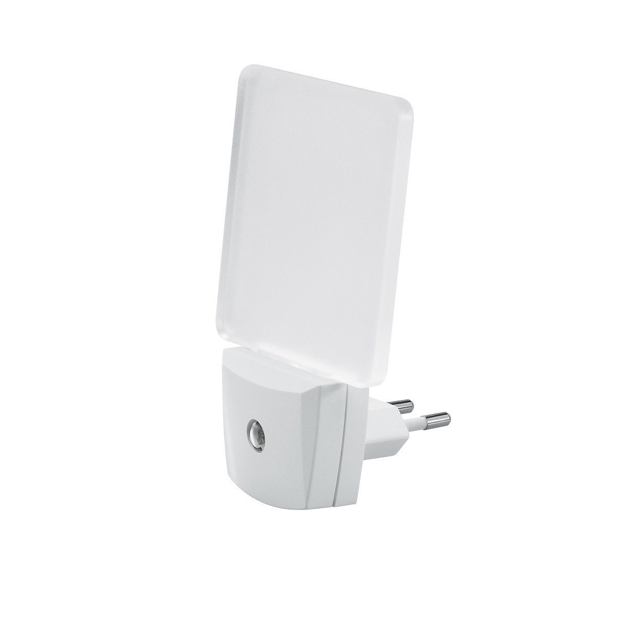 LED-nachtlampje - Stekkerklaar - Duurzaam en energiebesparend - Schemersensor en eurostekker - Ultraslank ontwerp - Geschikt voor kinderkamers - Kleur: Wit - Afmetingen: 76 x 114 x 20 mm - C342078