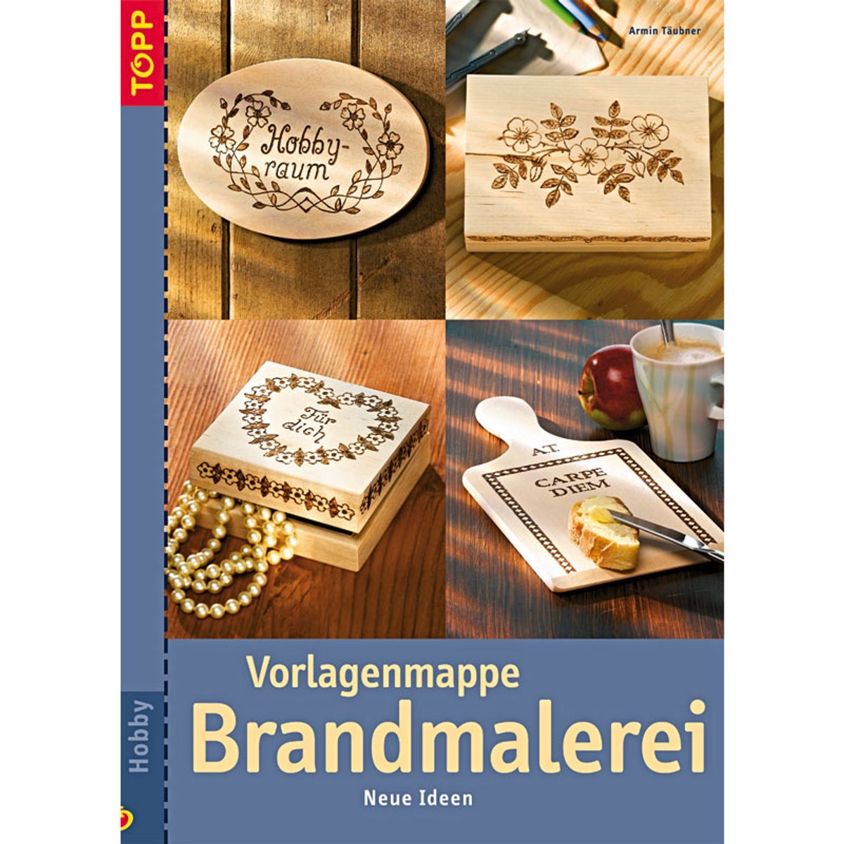 Boek sjabloon map pyrografie - nieuwe ideeën