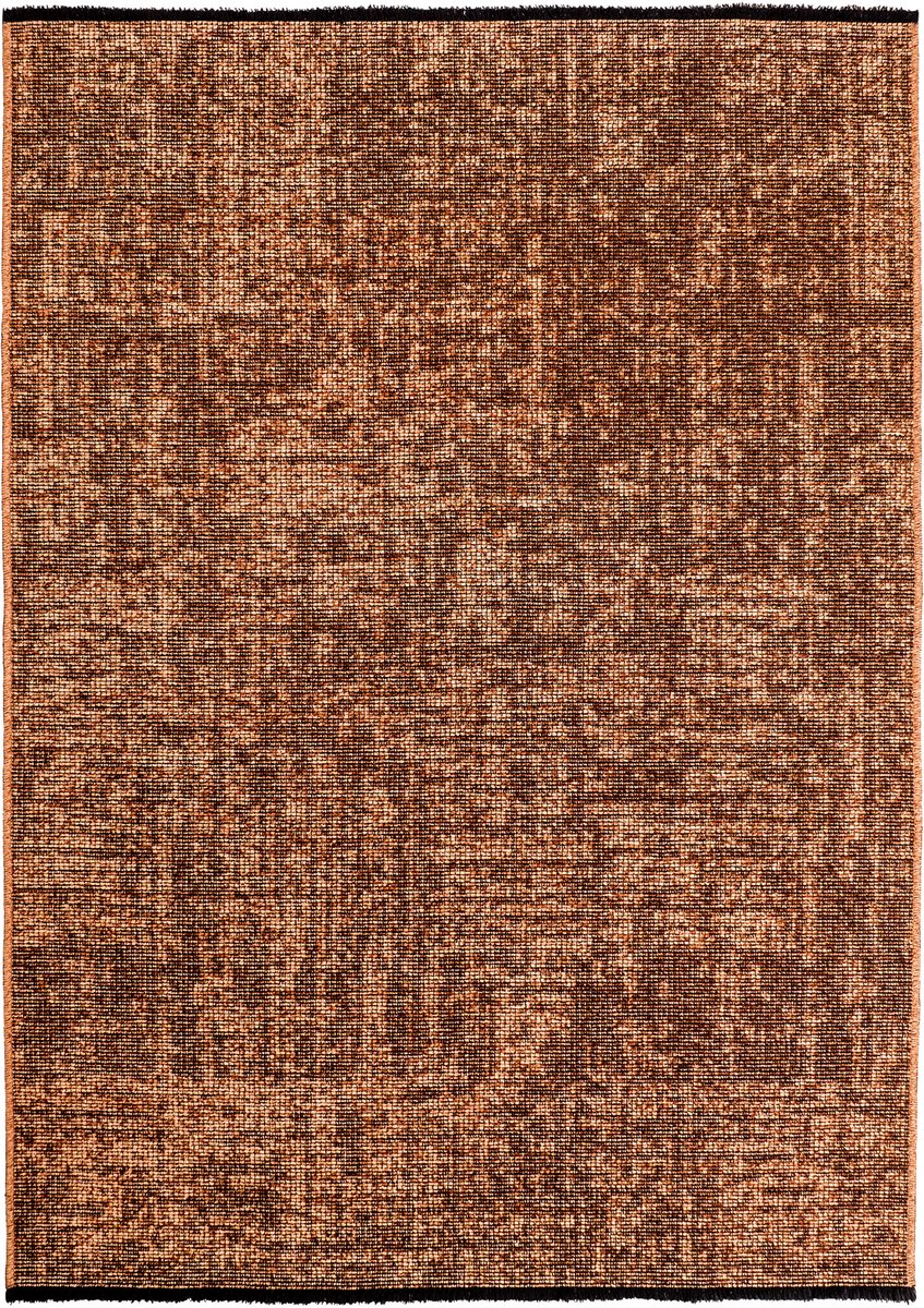 Vloerkleed SPACE 160 x 230 Koper/Oranje– Modern, Dun en Luxe Chenille-Katoen Vloerkleed