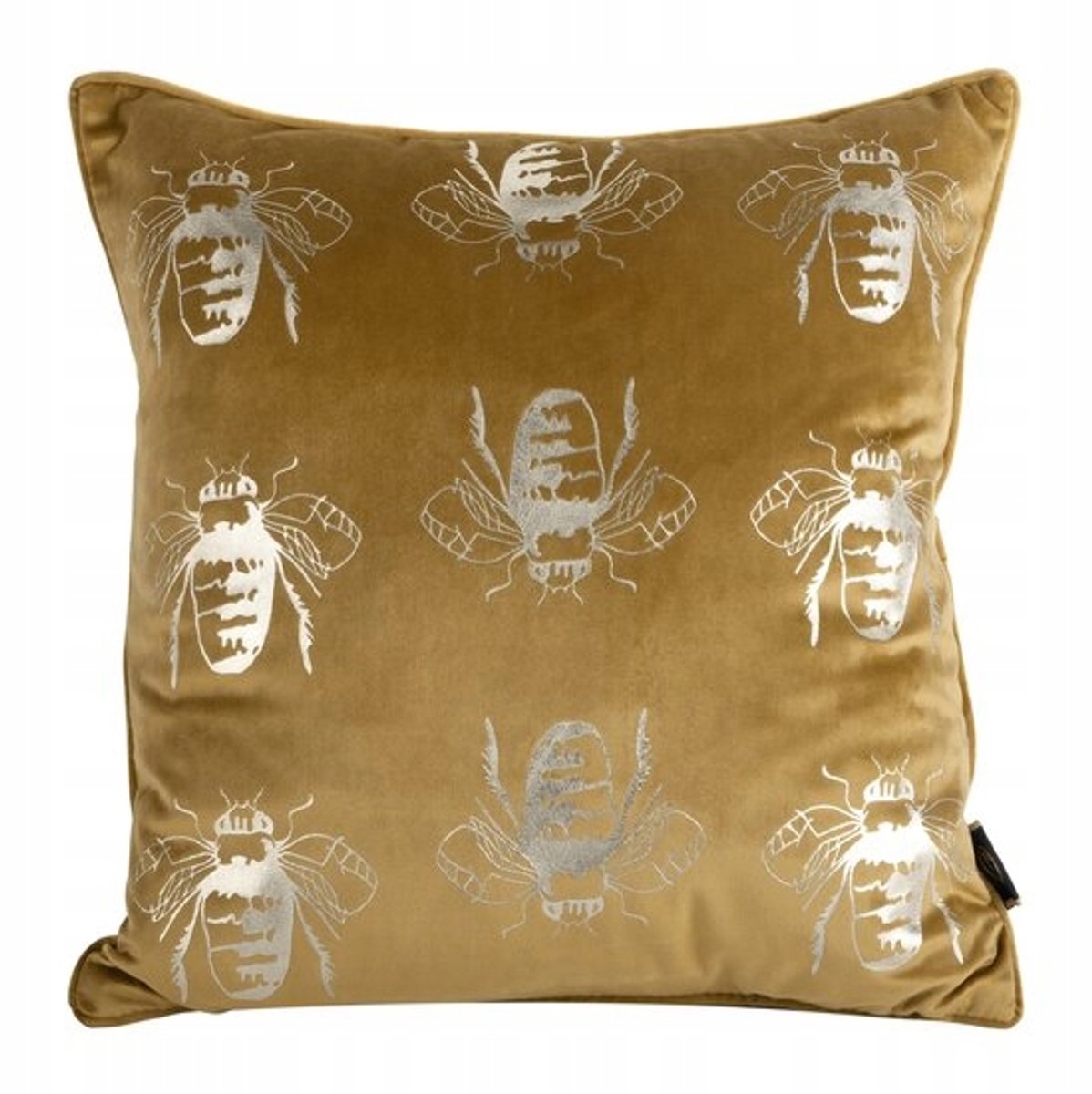 Gouden Bijen Fluweel Kussenhoes 45x45 cm - Honingkleurig