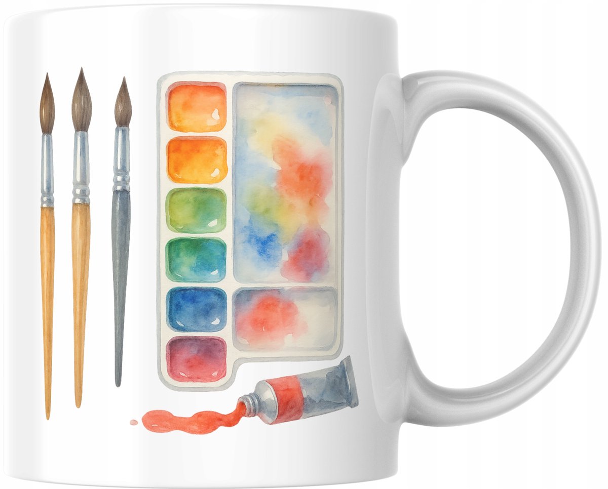 Creatieve Mok: Cadeau voor Schilders & Hobbyisten - 330ml Keramiek