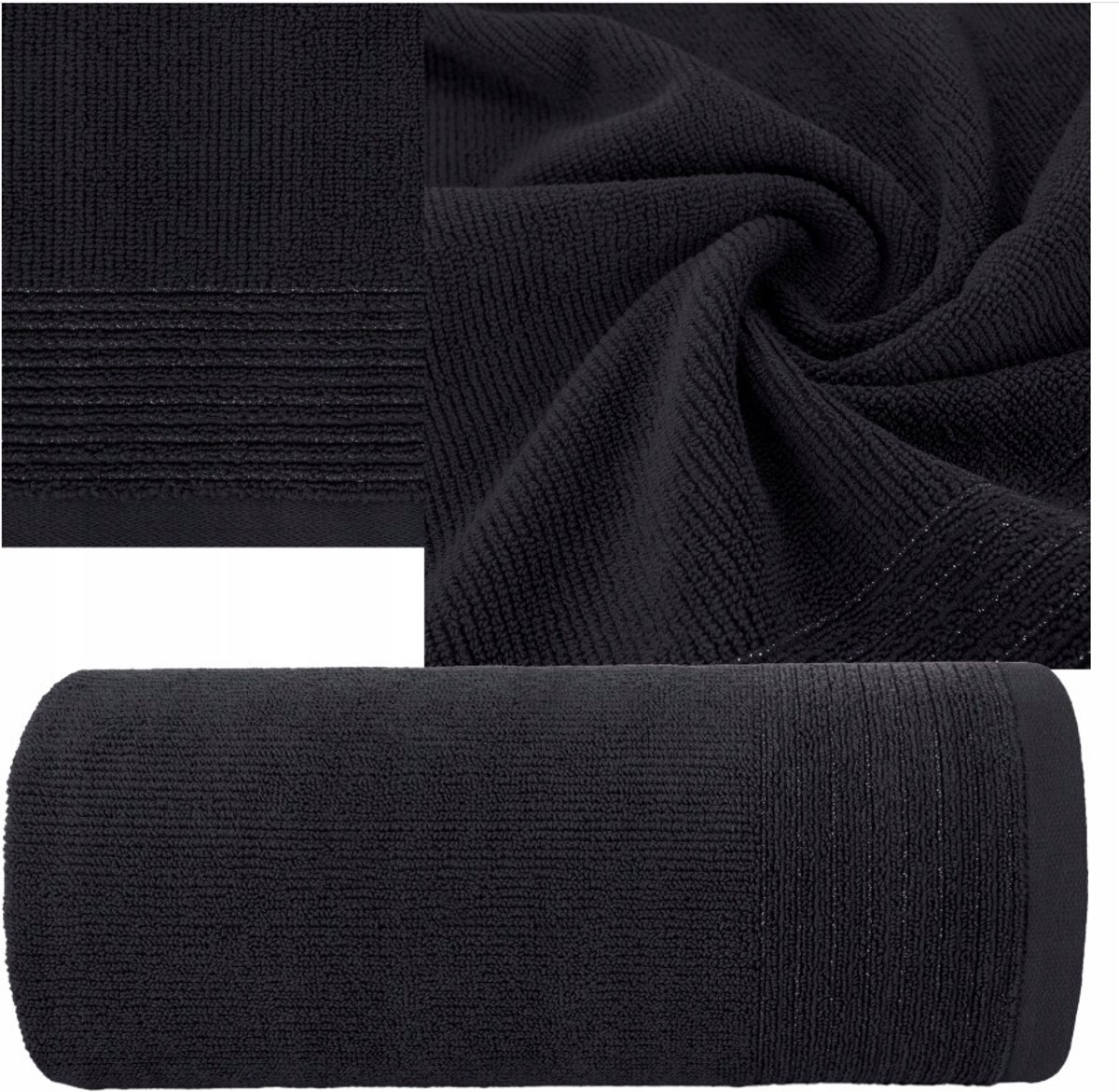 Luxe Katoenen Badhanddoek 30x50 cm - 500 GSM Zwart