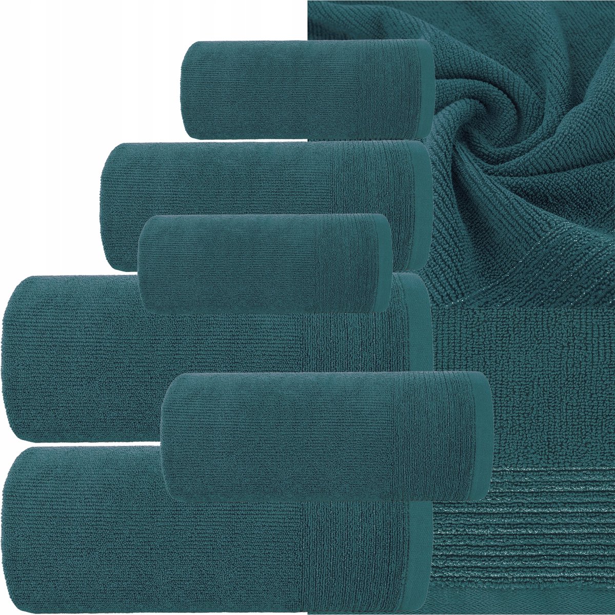 Luxe Katoenen Handdoekenset 6 Delig - 500 g/m² - Turkse Kleur