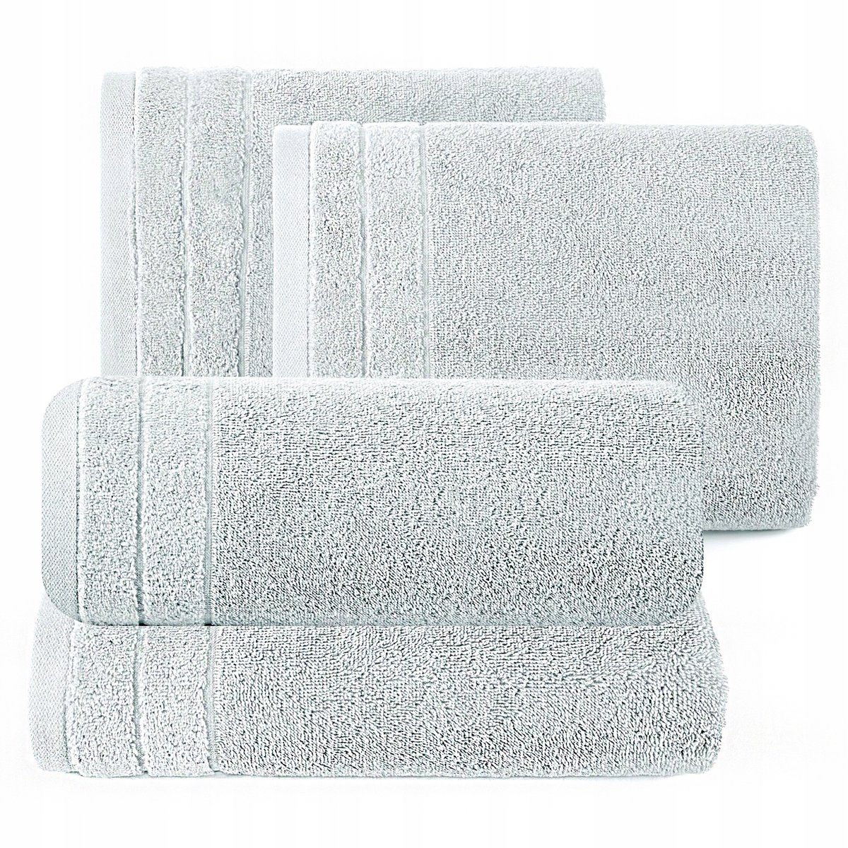 Luxe Zilveren Katoenen Handdoeken Set (4 stuks, 500 GSM)