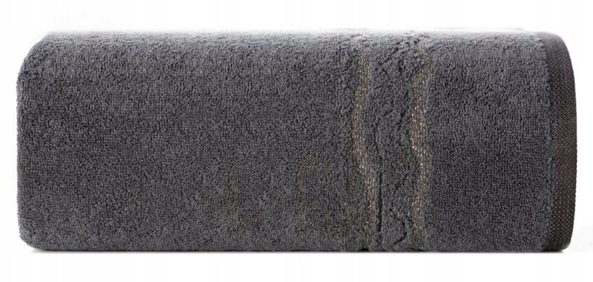 Karin Handdoek Staal 30x50cm - Zachte Katoen met Decoratieve Rand