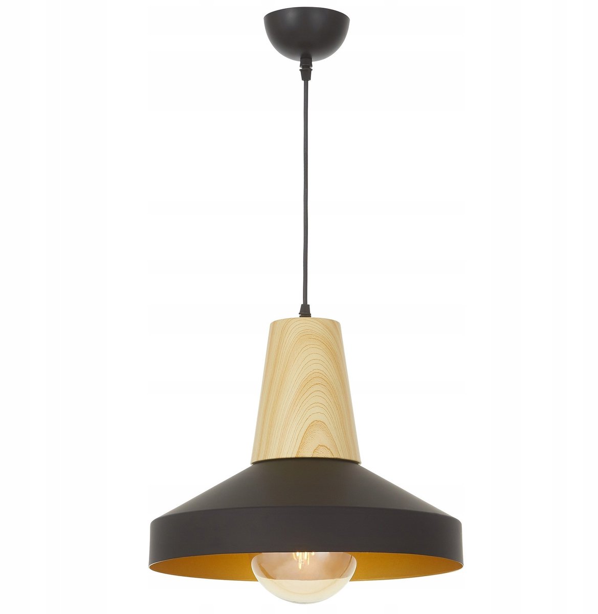 Zwarte Loft Hanglamp Zoli W1 E27 mei 35cm