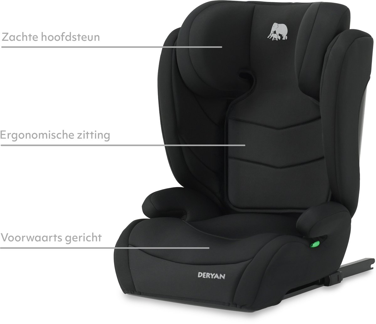Deryan Charlie Luxe Autostoel i-Size - Isofix - Zwart thumbnail 5