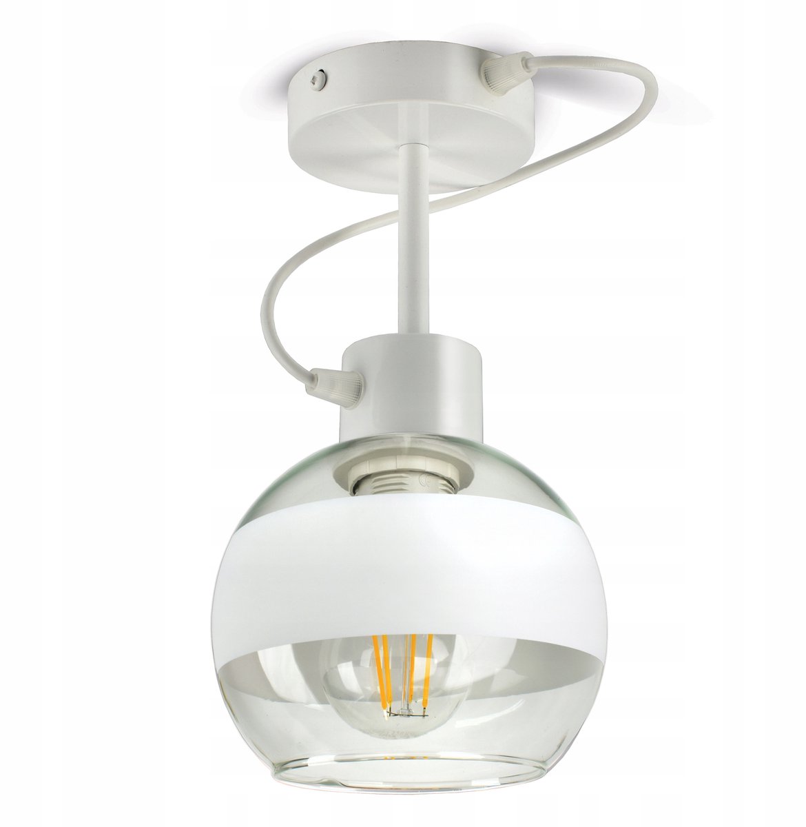Moderne Witte Glazen Plafondlamp ZR1 LED E27