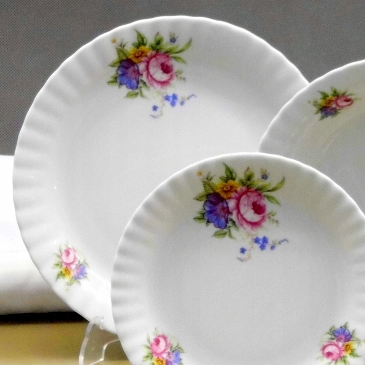 Bord Porseleinen Dinerbord 24 cm - Bloemendecoratie