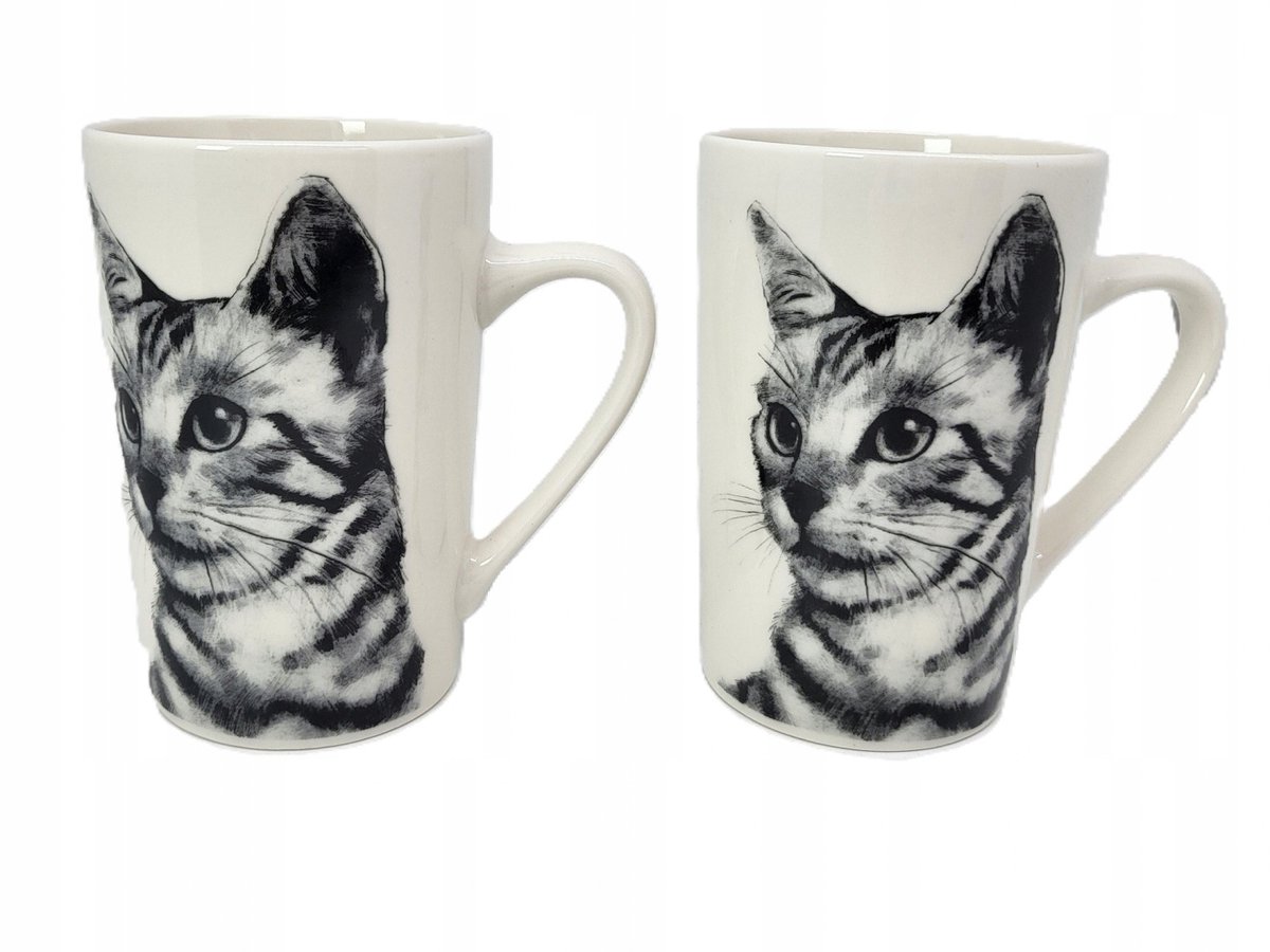 Set van 2 porseleinen mokken Sokoke Cat - Geschenkverpakking