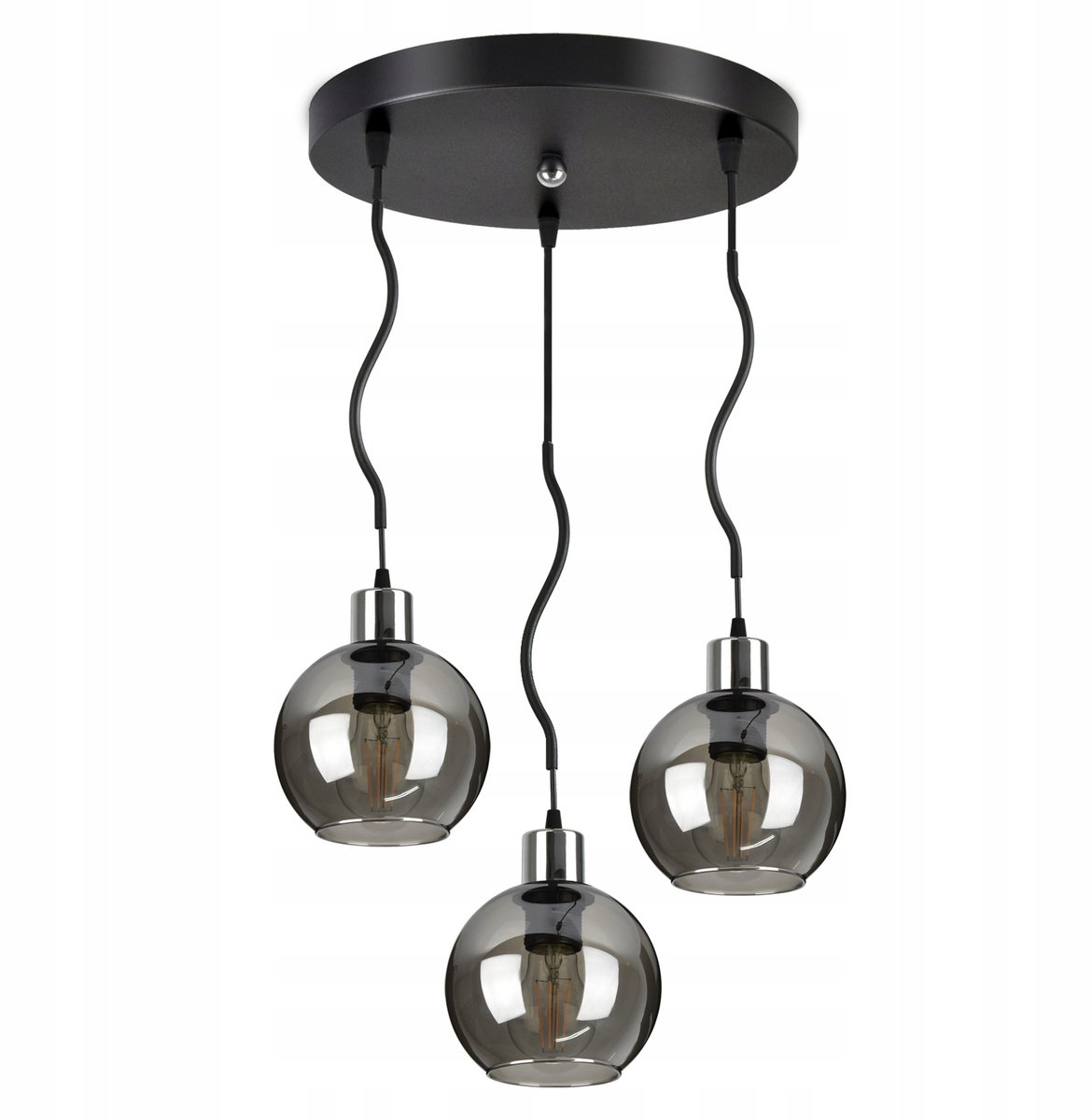 Luxe Hanglamp Spline Chroom Glazen Bollen - 3 lichts