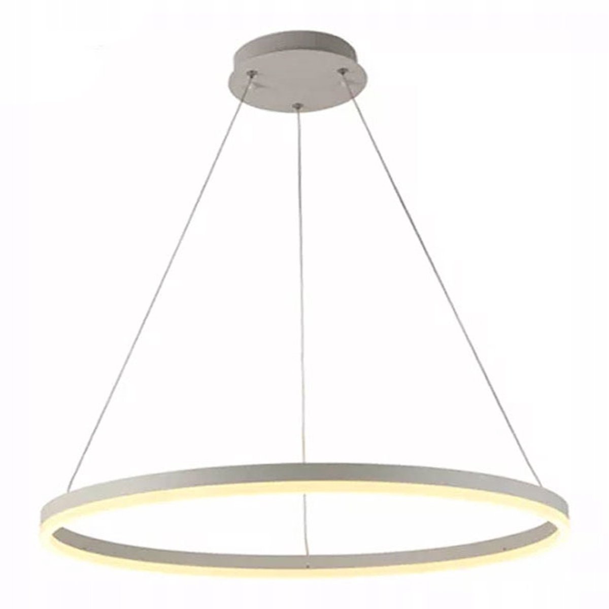Moderne LED plafondlamp Ring 80cm Wit met afstandsbediening