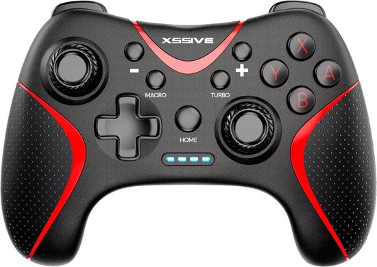 Xssive - Switch Controller geschikt voor Nintendo Switch - Macro & Turbo Functie - Wireless Controller - Zwart