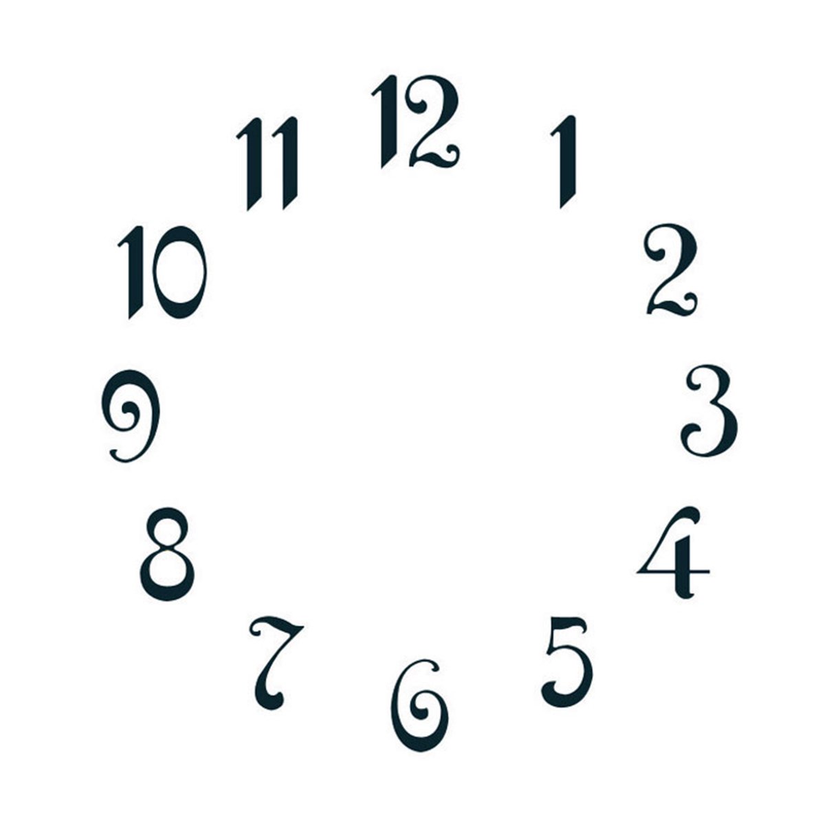 Cijferset Arabische cijfers messing L=15mm