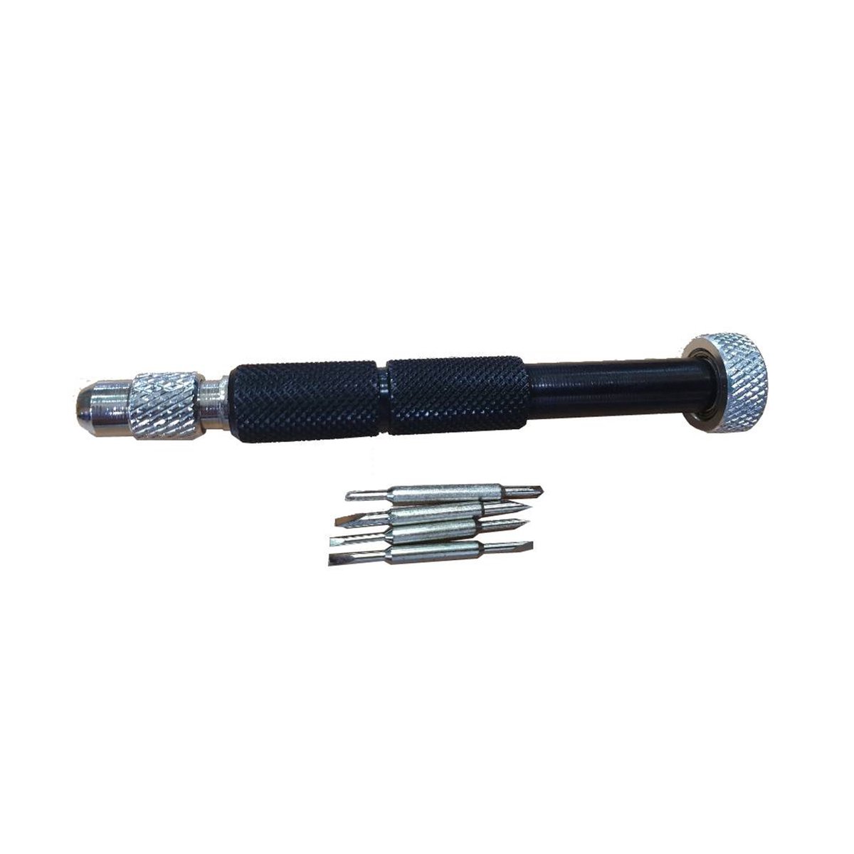 Universele schroevendraaier met 4 verschillende inzetstukken, aan beide zijden bruikbaar