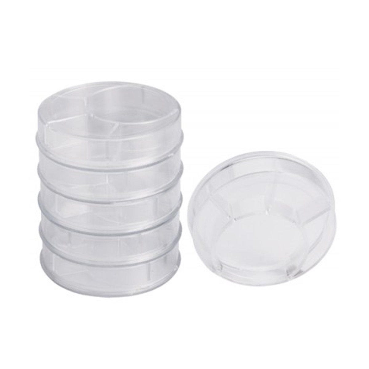 Werkbladen assortiment, 6 stuks, stapelbaar, transparant, voor het sorteren van kleine onderdelen zoals uurwerken