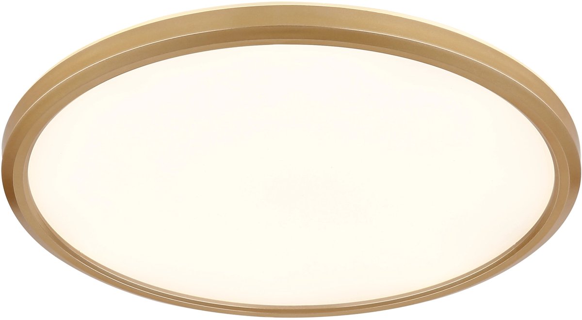 Globo Moderne LED Plafonnieres Sapana 1 Lichtpunt Rond Messing Kunststof Slaapkamer Gang/Hal Badkamer Keuken Dimbaar IP44 Diameter 29,5cm