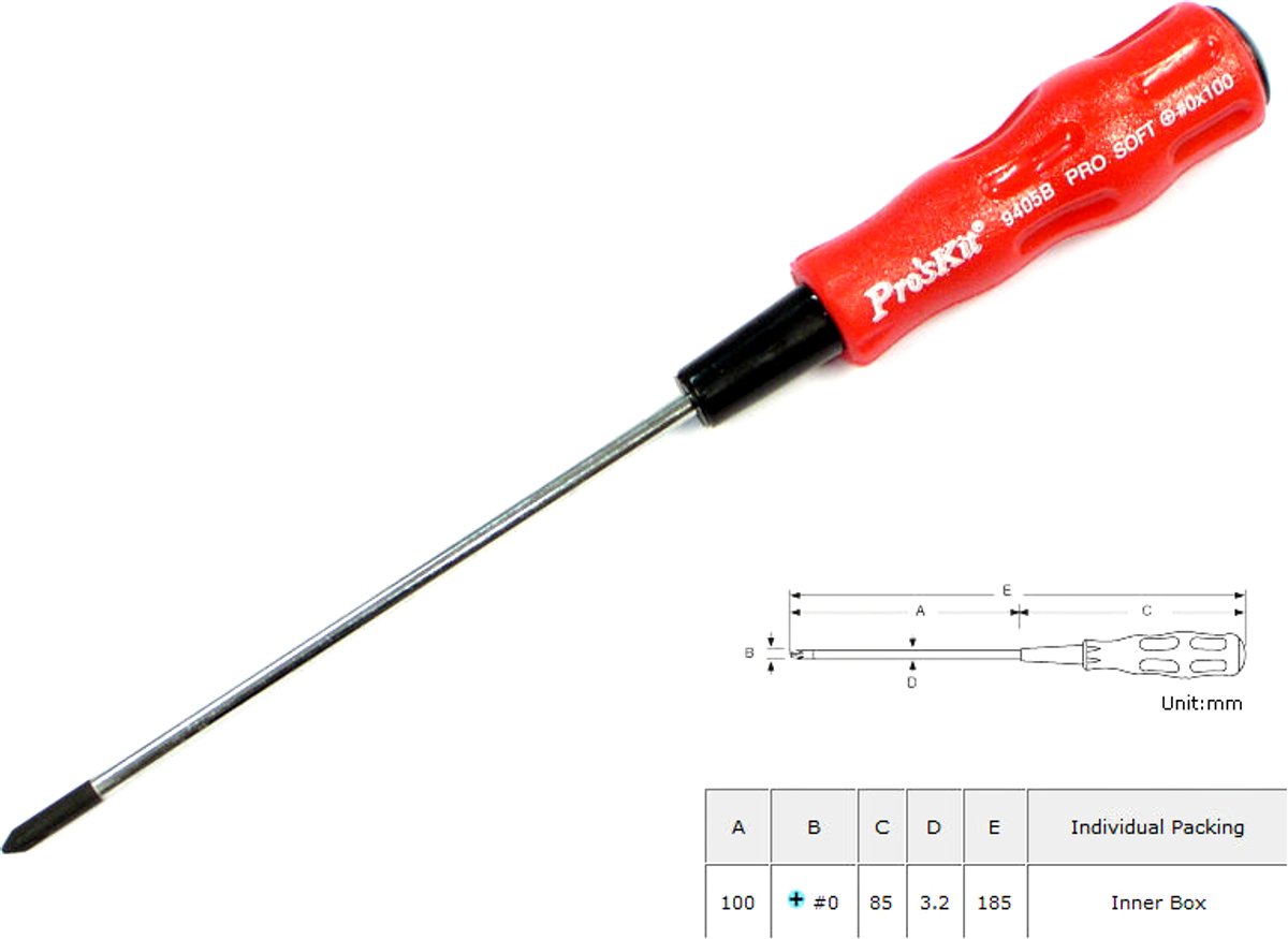 Pro-Soft Kruiskopschroevendraaier PH1, 210mm