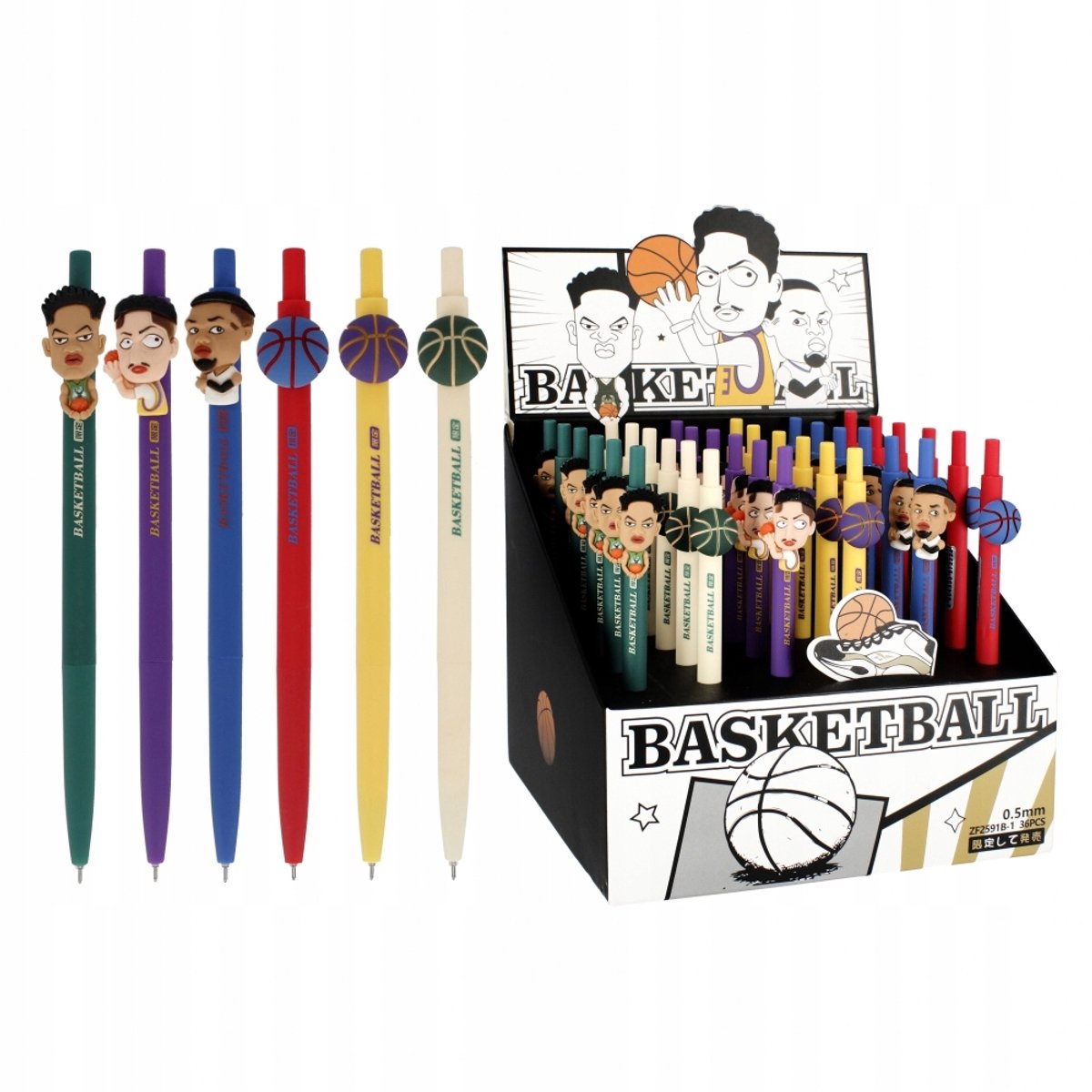 Automatische Blauwe Pen 0.5mm - Basketbal Thema