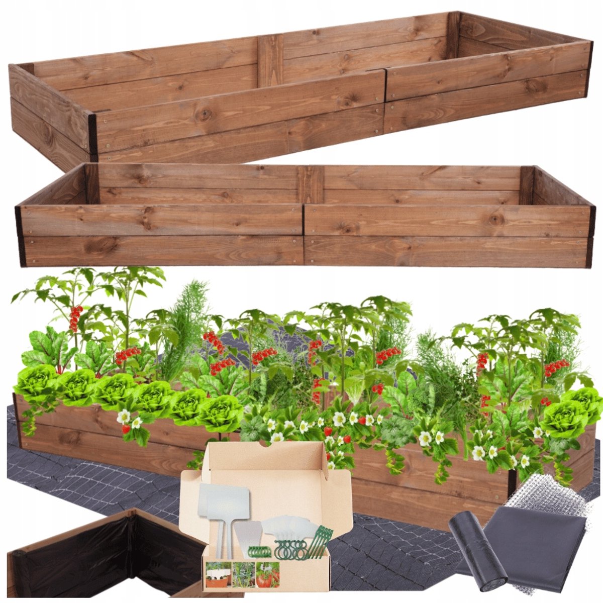 Verhoogde Houten Bloembak 160x80cm - Tuinbak voor Groenten & Kruiden
