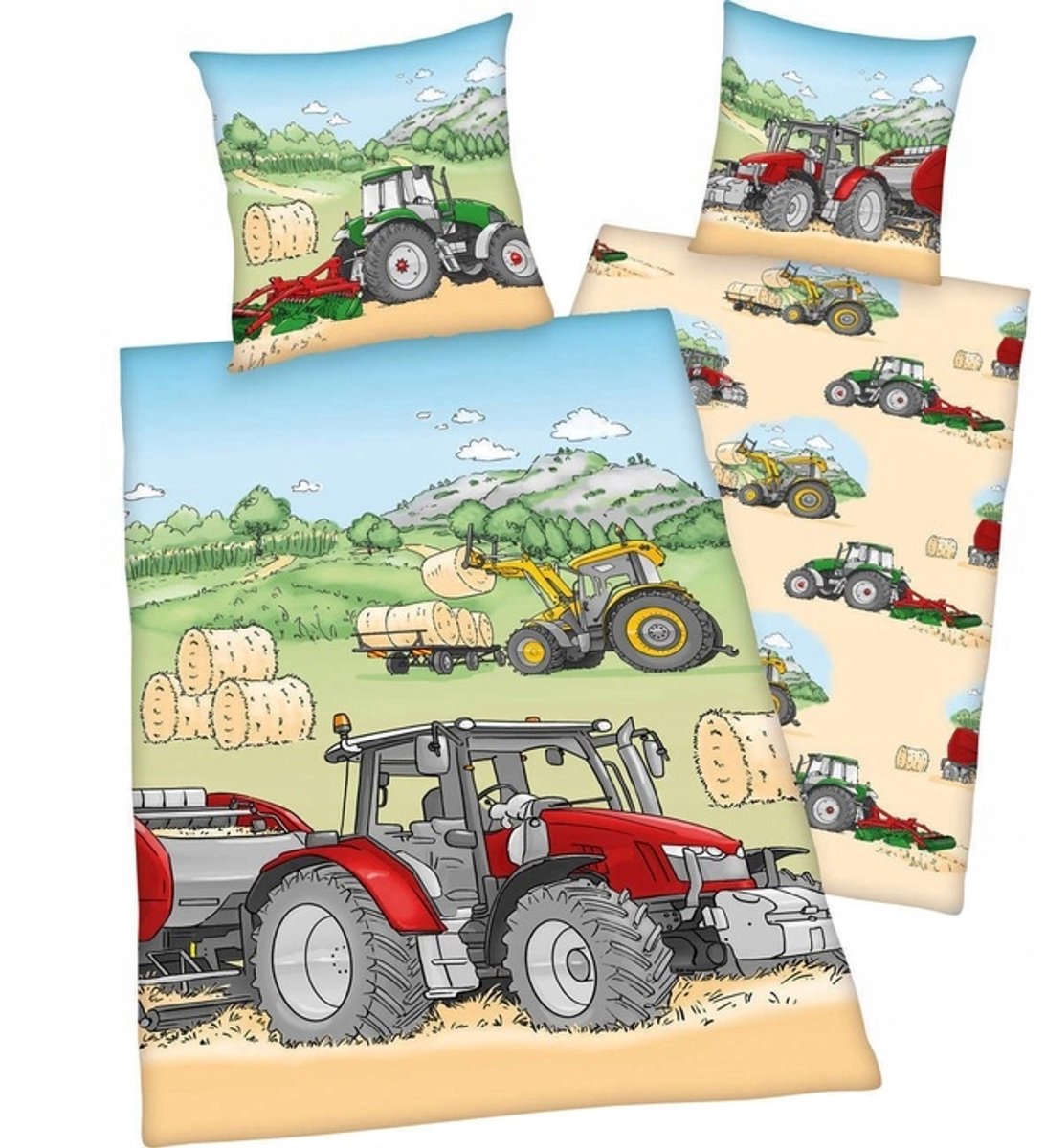 Kinderbeddengoed Katoen 140x200 Tractor Boerderij