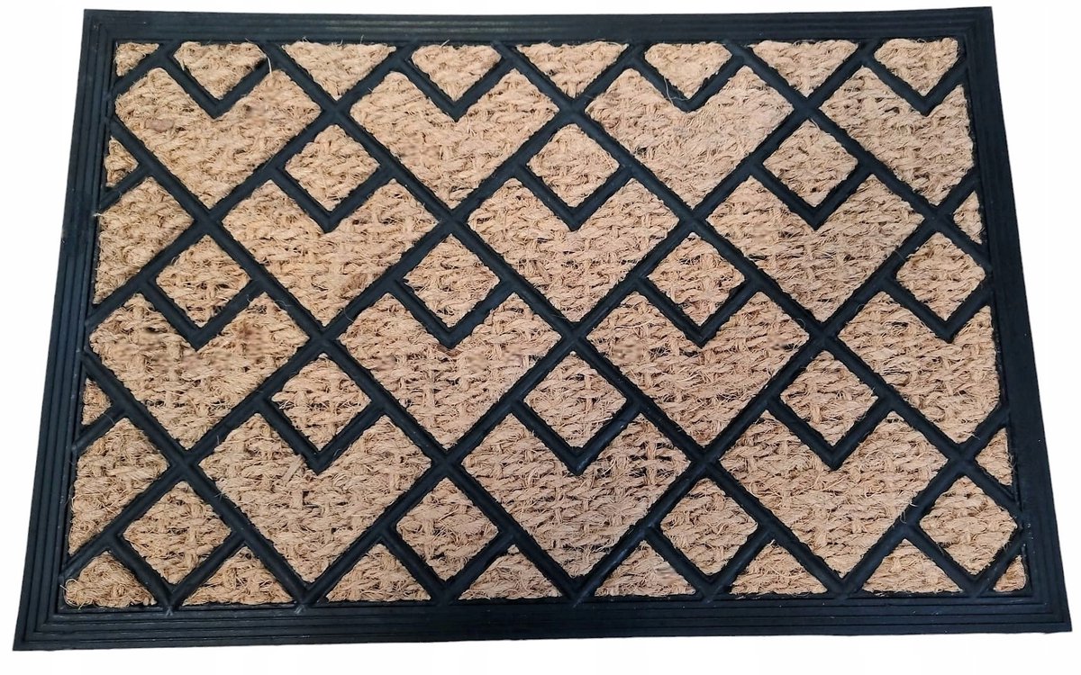 Kokosmat Deurmat 40x60 cm Antislip Panama Visgraat