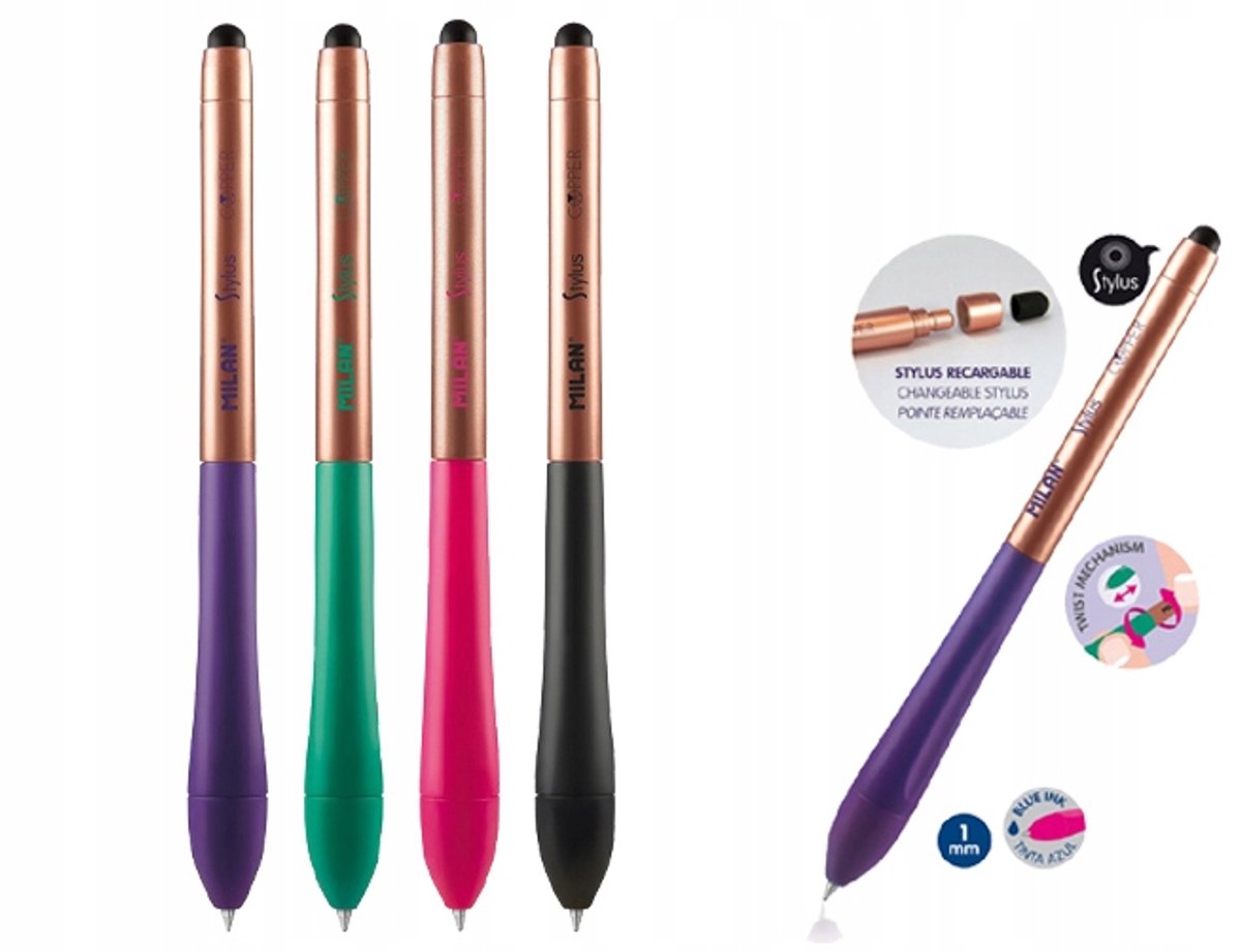 Milan Stylus Pen met Touchscreen Tip - Blauw