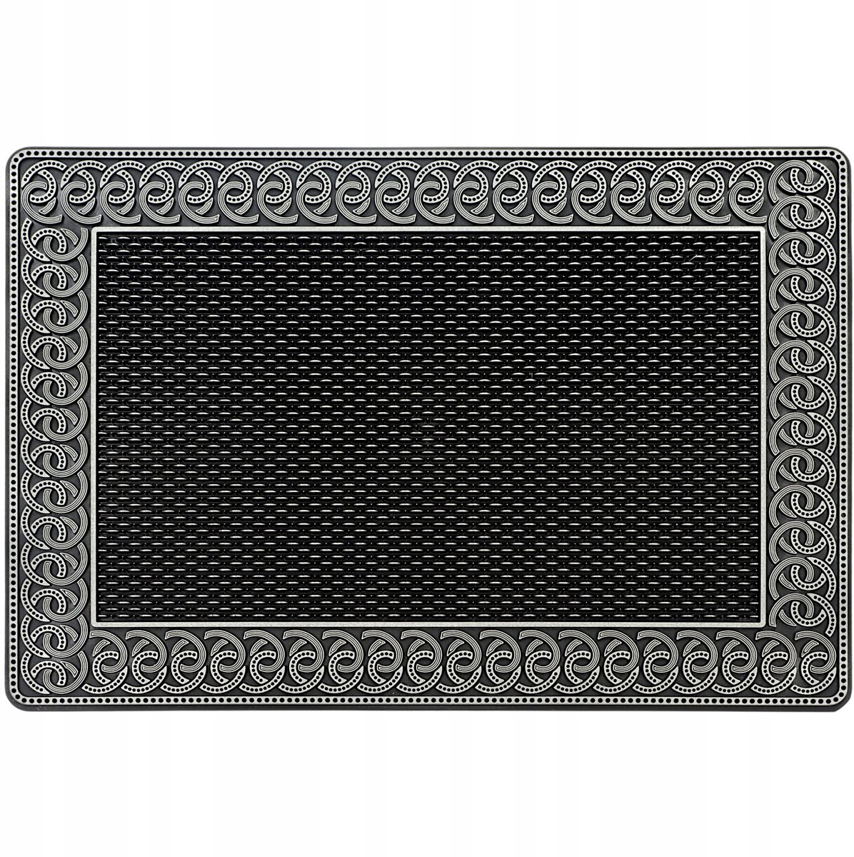 Premium Buitendeurmat 55x78cm - Duurzaam Rubber & PVC - Zilver
