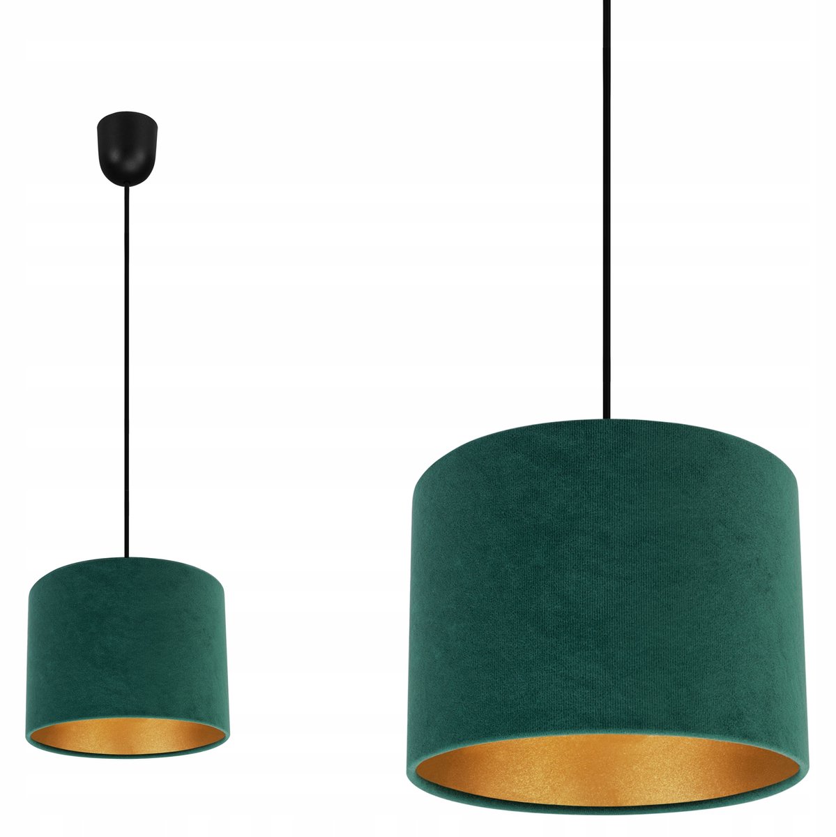 Elegante plafondlamp goud velours - Mediolan