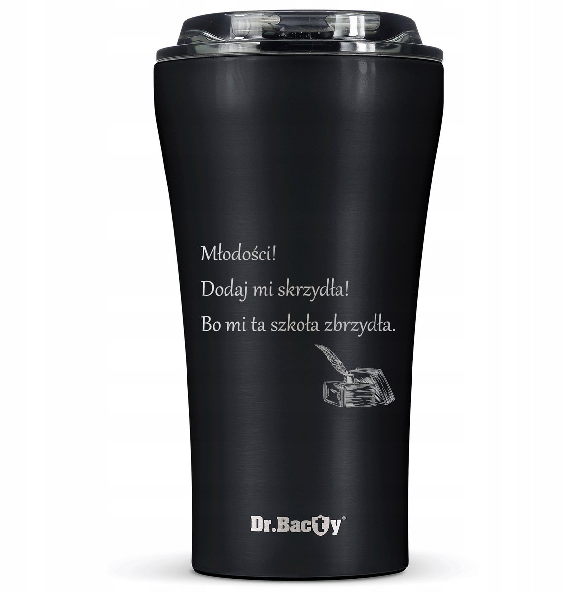 Dr.Bacty Apollo 2.0 Thermosbeker 360ml - Zwart Matt - Keramische Coating