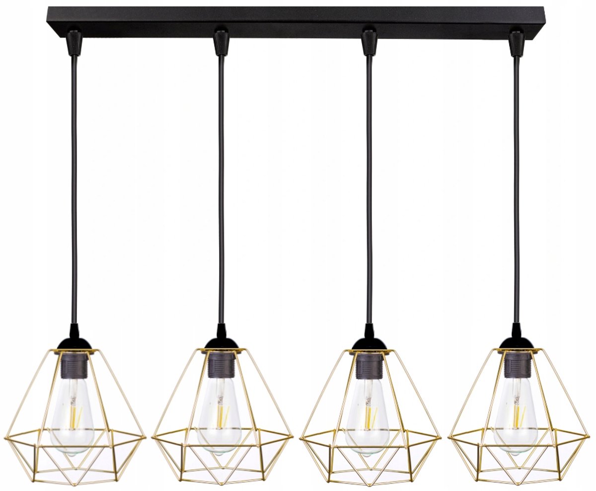 Diamant Hanglamp LED Goud Zwart - Stijlvol en Modern