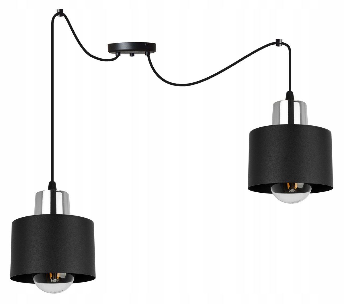 Zwarte Hanglamp Spider Panta Loft Stijl E27