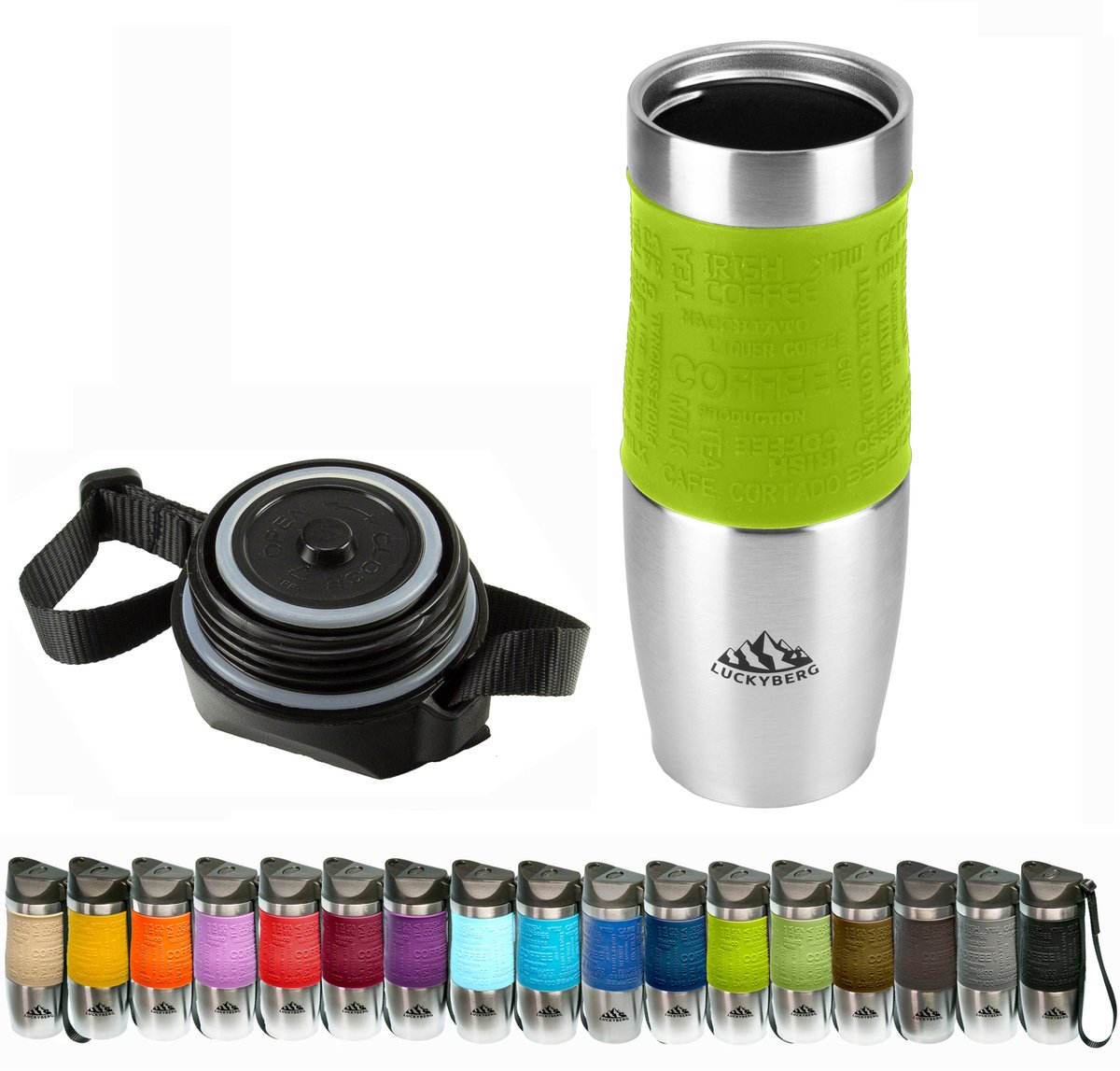 Luckyberg Thermosbeker 480 ml - Houdt drankjes warm of koud