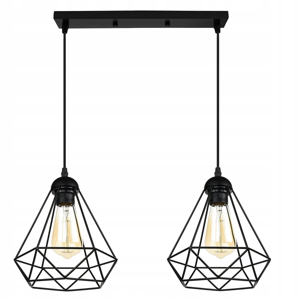 Loft Hanglamp Zwart 3x E27 - Stijlvol en Modern