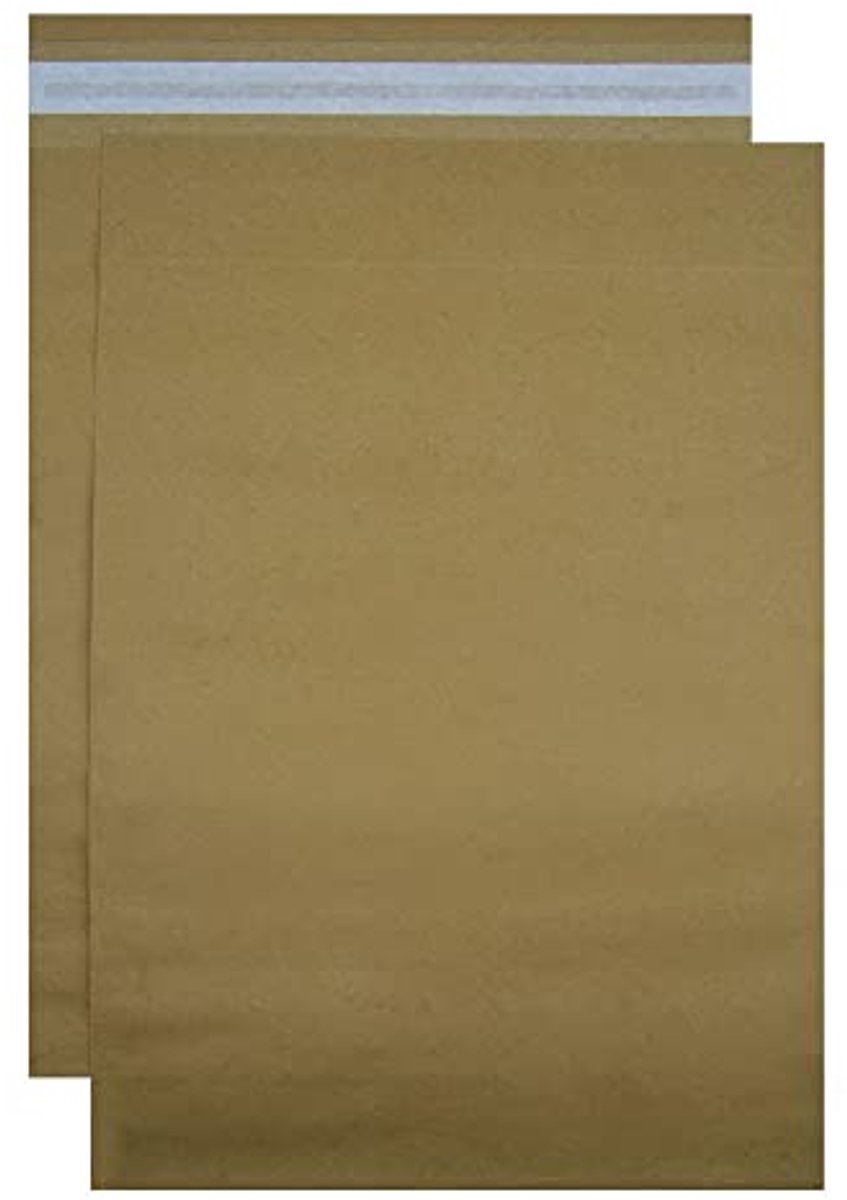 Kraftpapier Verzendtassen - Ondoorzichtig en Zelfsluitend - Grote Bruine Enveloppen (50 Stuks) - Verkrijgbaar in Verschillende Maten