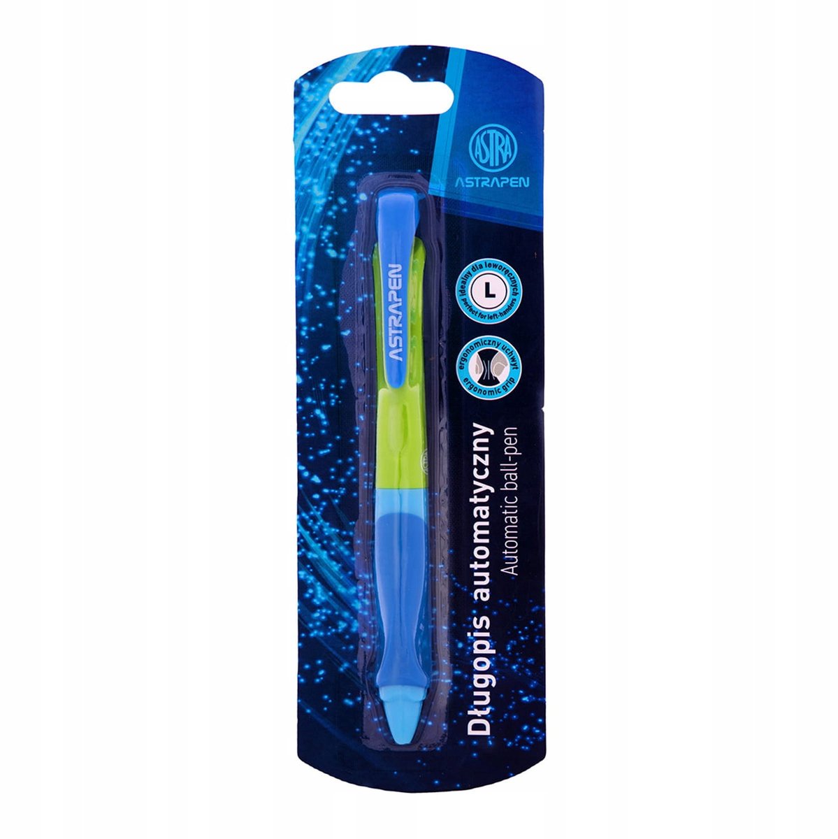 Ergonomische pen voor kinderen, 0.7mm, blauw, Astra