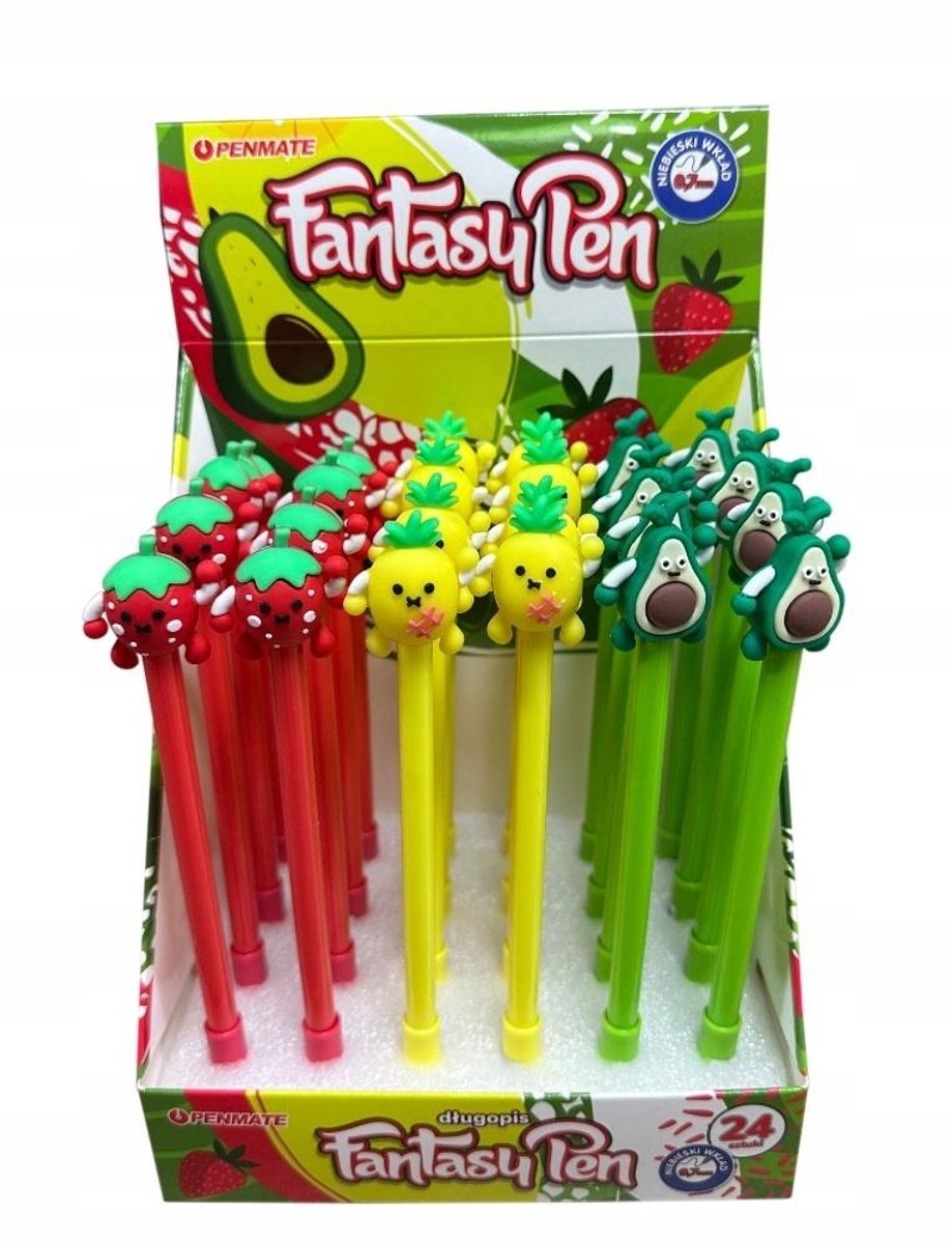 Penmate Fruit Fantasie Pennen Blauw (24 stuks)