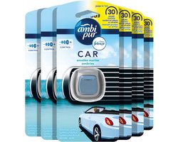 Ambi Pur / Febreze Zeebries Luchtverfrisser voor in de Auto - Autoclip Navulling - 6 stuks