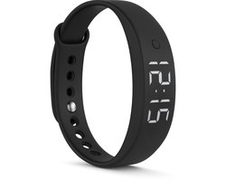 Clerby - Trilwekker Armband - Trilarmband - Stappenteller Horloge - Trilfunctie - Slechthorende - Medicijnen - 15 Alarmen - Zwart